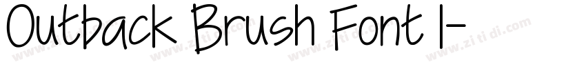 Outback Brush Font I字体转换
